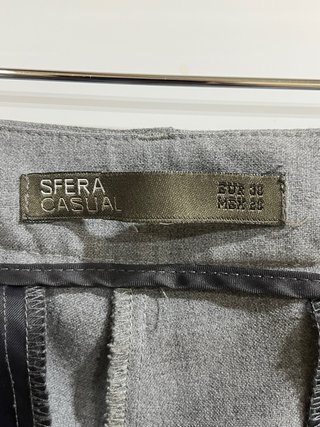 Pantalón gris de vestir mujer