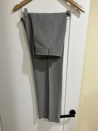 Pantalón gris de vestir mujer