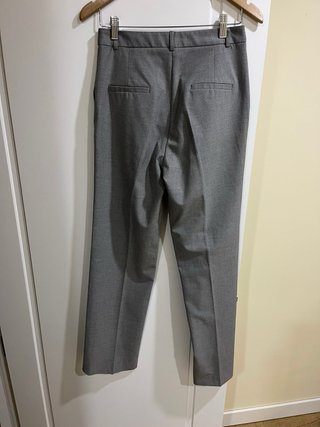 Pantalón gris de vestir mujer