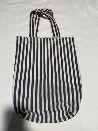 Bolso Anine Bing rayas azul y blanco