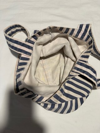 Bolso Anine Bing rayas azul y blanco