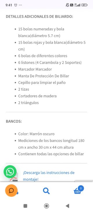 Mesa de billar convertible