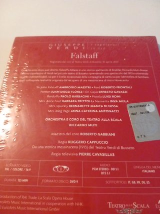 DVD Falstaff Giuseppe Verdi Teatro alla Scala