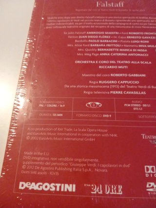 DVD Falstaff Giuseppe Verdi Teatro alla Scala