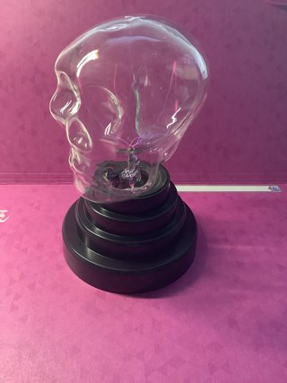 Lámpara Calavera Cristal Negra