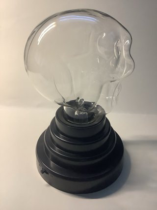 Lámpara Calavera Cristal Negra