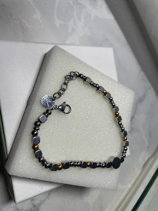 Set 6 bracciali perle, metallo, pinguino, gatti