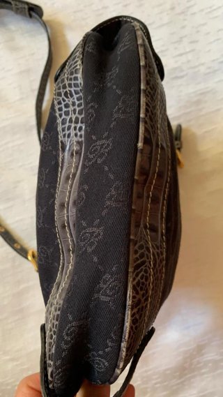 Borsa vintage Blumarine nera e grigia