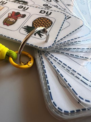 Llavero conciencia silábica con pictogramas