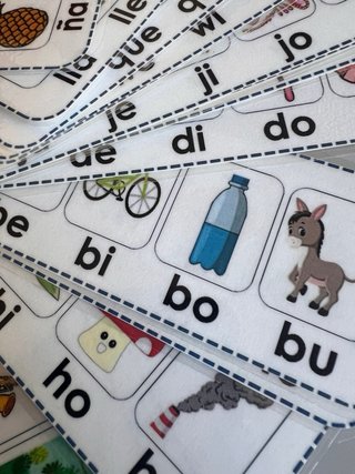 Llavero conciencia silábica con pictogramas