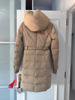 Abrigo plumífero beige mujer talla S