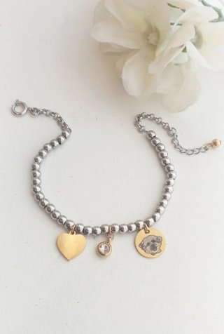 Pulsera Personalizada Mi Mascota Combinada