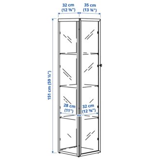 Vitrina Blaliden Ikea Negra Cristal