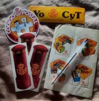 Pegatinas Caja Postal Vintage