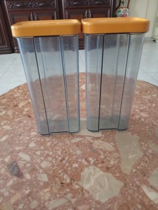 Set 4 Contenitori Trasparenti Arancioni