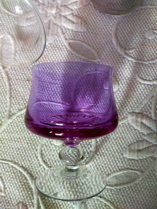 Juego 6 o 12 copas moradas helado/cocktail.