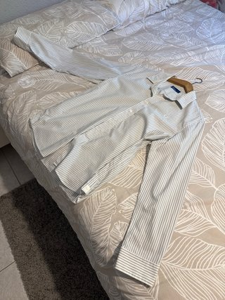 Camisa Fred Perry Rayas Grises y Blancas