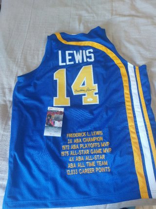 Camiseta Fred Lewis 14 Firmada JSA