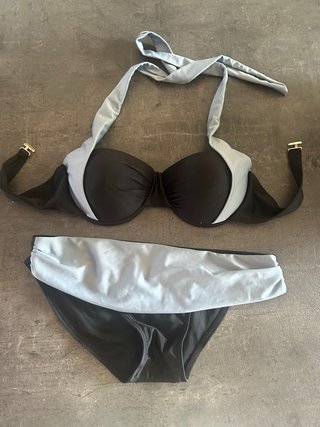 Costume bikini nero e grigio