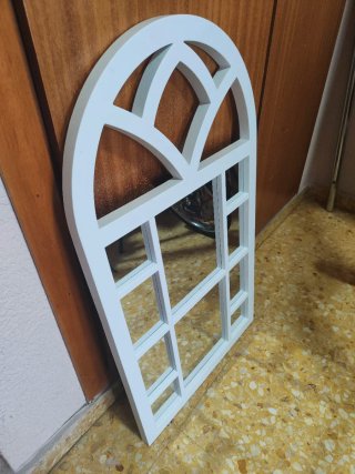 Espejo Decorativo Colgar PVC Blanco