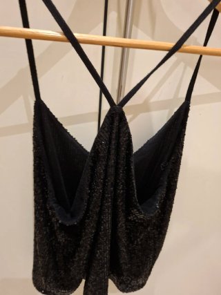 Top lentejuelas negro Pimkie