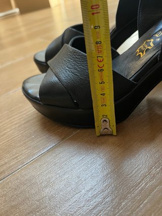 Sandali Vita-Mia Pelle Neri, Made in Italy