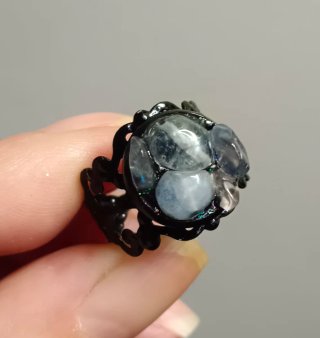 Anillo Artesanal Cuarzo Mágico
