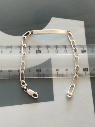 Bracciale in Argento ID per Bambini Nuovo