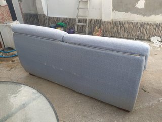 Sofá 2 plazas tela gris