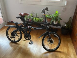 Bicicleta Plegable Negra