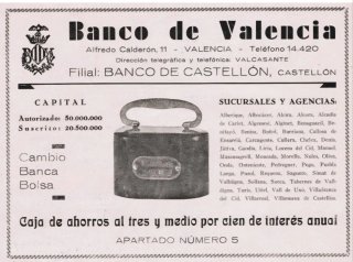 Hucha Banco de Valencia antigua