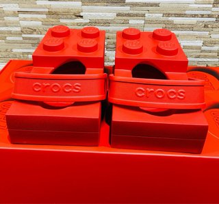 Ciabatte Crocs Lego Taglia 37-38 Rosse