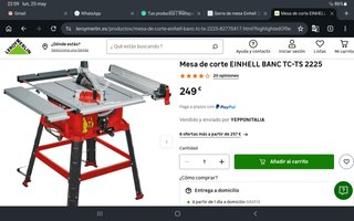 Einhell Sierra de mesa TC-TS 2225 U 2200w