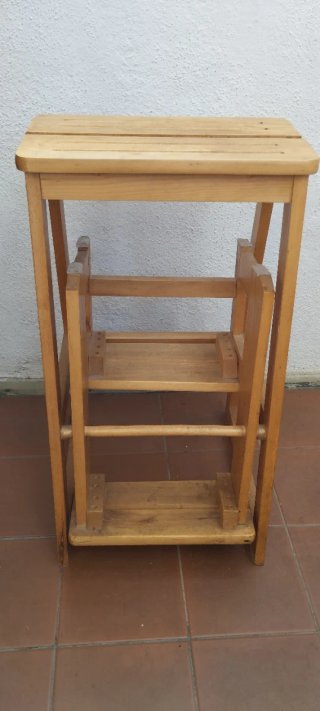 Taburete Escalera Madera