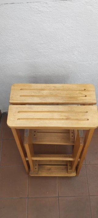Taburete Escalera Madera