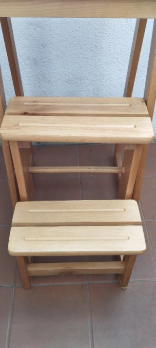 Taburete Escalera Madera