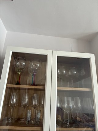 Vitrina Ikea Blanca Cristal Madera