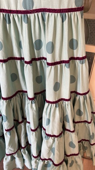 Vestido de flamenca verde con volantes