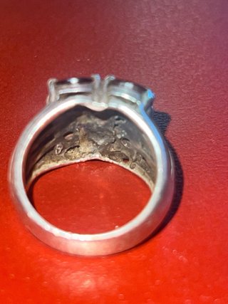 Anillo Vintage Plata Granates