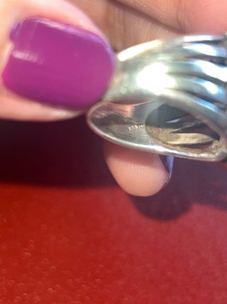 Anillo Vintage Plata Granates