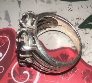 Anillo Vintage Plata Granates