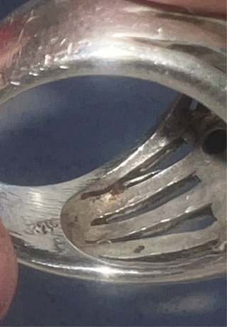 Anillo Vintage Plata Granates