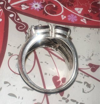 Anillo Vintage Plata Granates