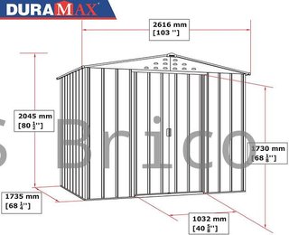 Caseta Metálica Top Artemisa 173x261x204 cm - Duramax