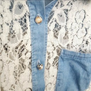 Camisa Encaje/Denim XXS/XS