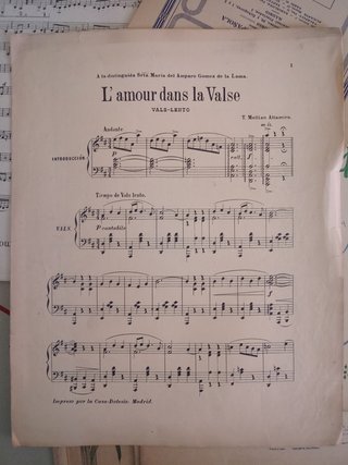 Partitura L'amour dans la Valse, s. XX