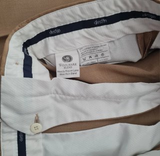 Lote 2 pantalones de verano beige y marron