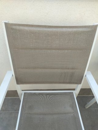 Sillas de exterior aluminio blanco y gris