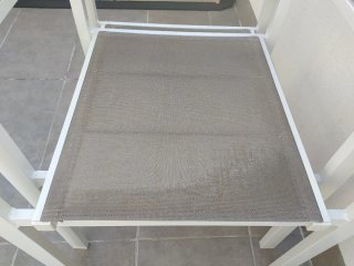 Sillas de exterior aluminio blanco y gris
