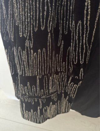 Traje Uterqüe terciopelo negro blazer+pantalón